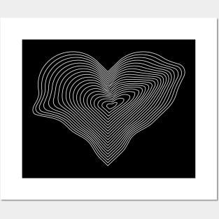 heart lines design Posters and Art